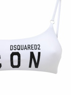 DSQUARED2 Logo Print Bandeau Bikini Top