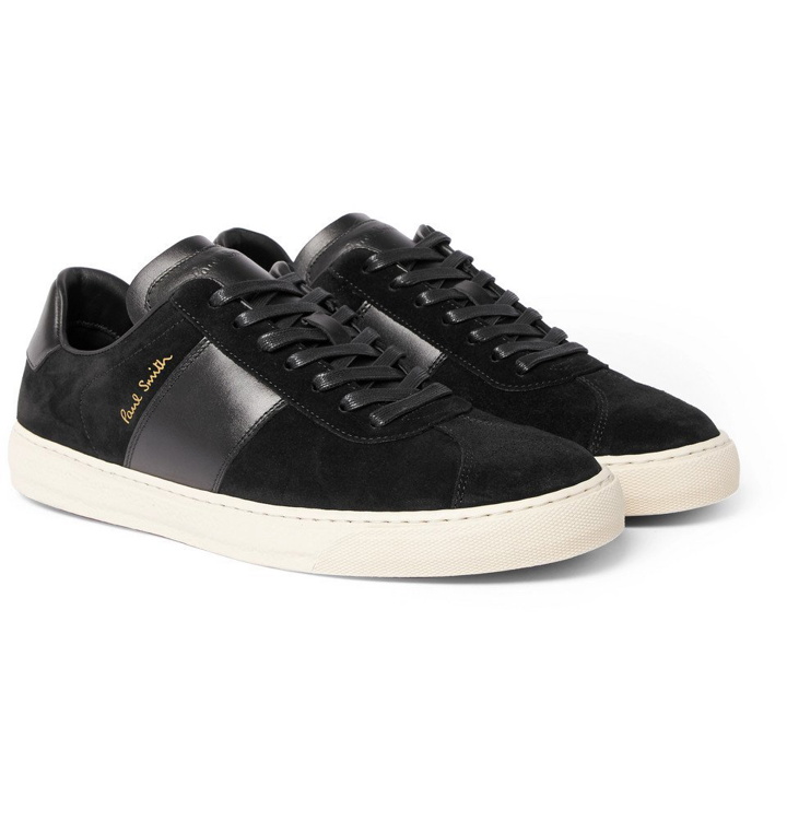 Photo: Paul Smith - Levon Suede and Leather Sneakers - Men - Black