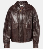 Jacques Wei Leather bomber jacket