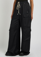 Rick Owens Cargobelas Wide-leg Satin Trousers Black