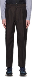 Comme des Garçons Homme Brown Pleated Trousers