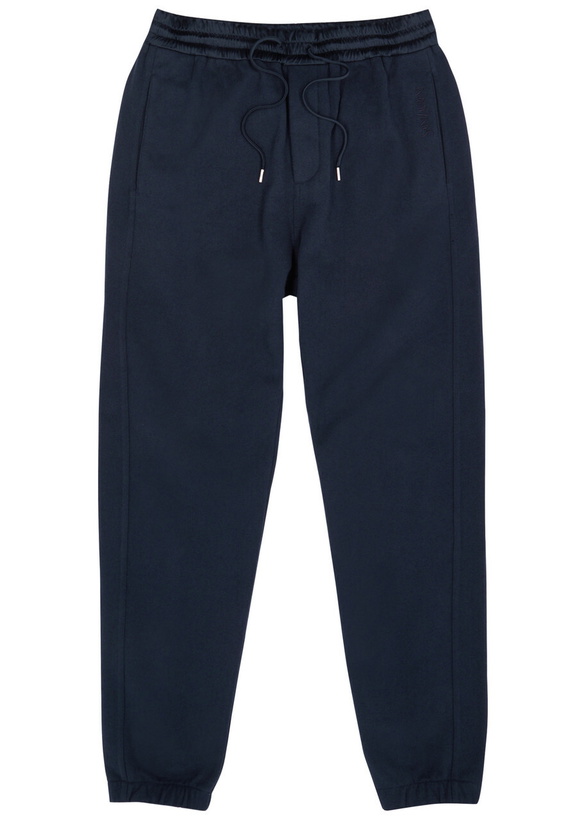 Photo: Saint Laurent Logo-embroidered Cotton Sweatpants Navy