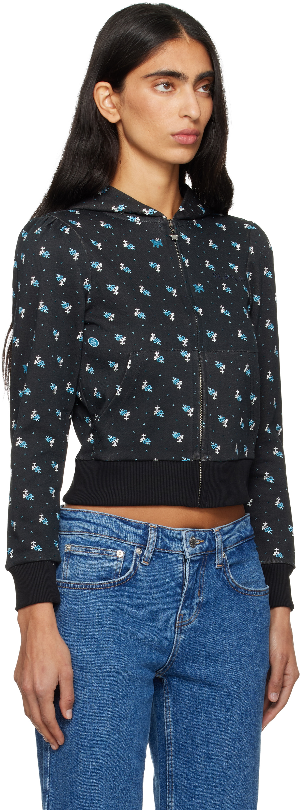 Sandy Liang Navy Cardamom Hoodie