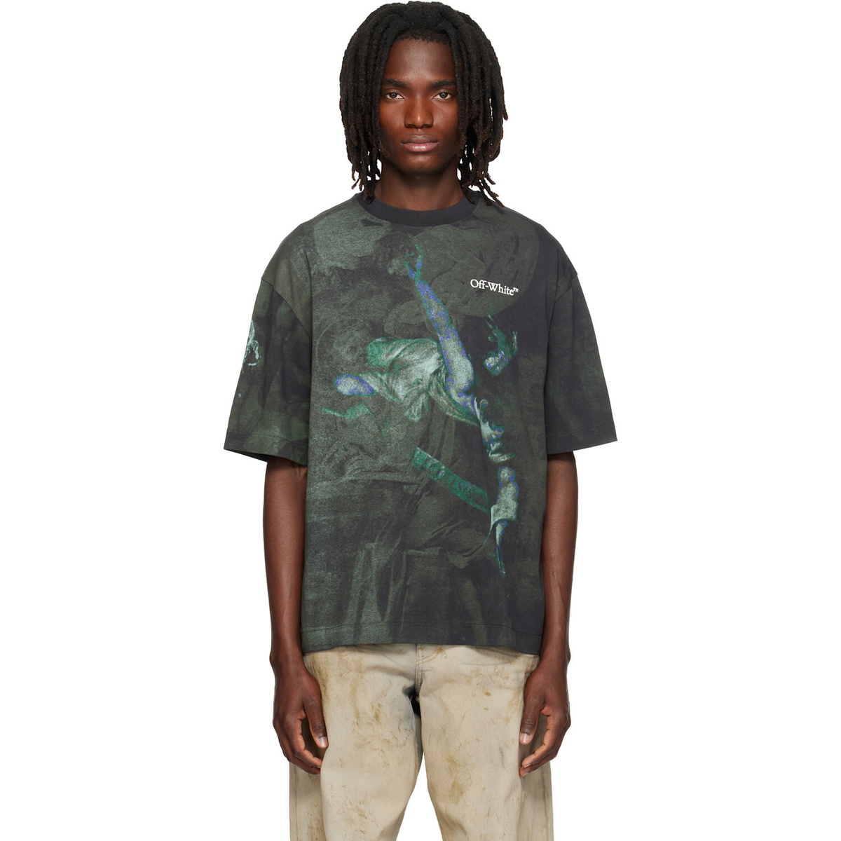 Off-White Black Dark Painting Skate S/S T-shirt