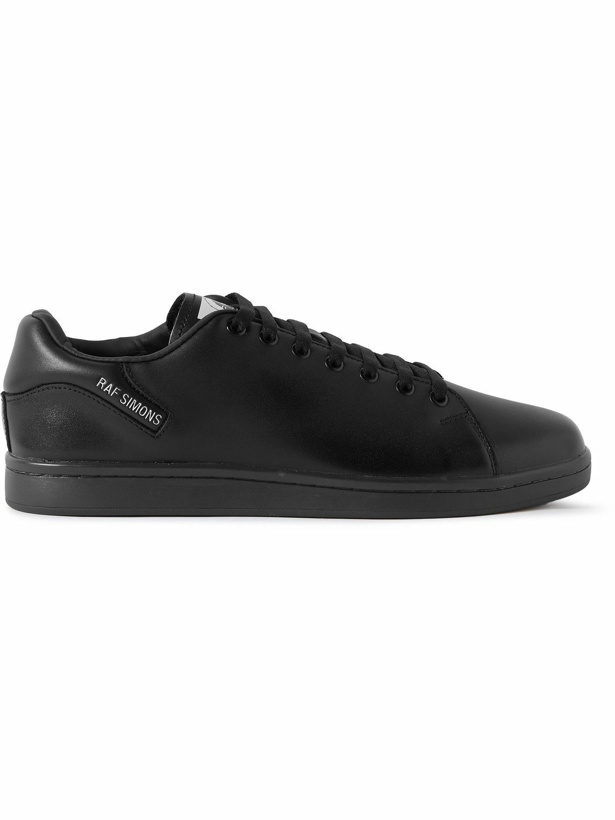 Photo: Raf Simons - Orion Leather Sneakers - Black