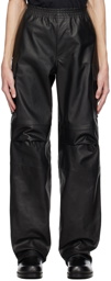 1017 ALYX 9SM Black Pleated Leather Cargo Pants