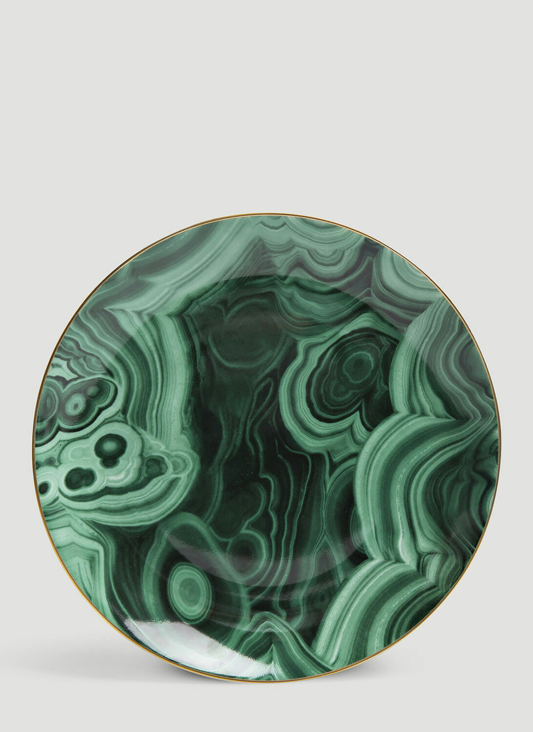 L'Objet Set-of-Four Malachite Dessert Plates