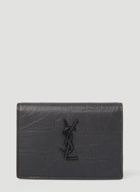 Monogram Leather Wallet in Black