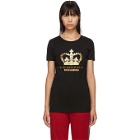 Dolce and Gabbana Black Crown Logo T-shirt