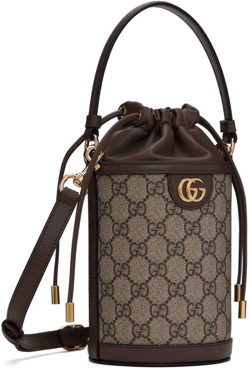 Gucci Beige Mini Ophidia Bucket Bag Gucci