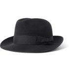 Lock & Co Hatters - Albany Grosgrain-Trimmed Wool-Felt Trilby Hat - Gray