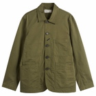 Universal Works Men's Twill Bakers Jacket in Light Olive