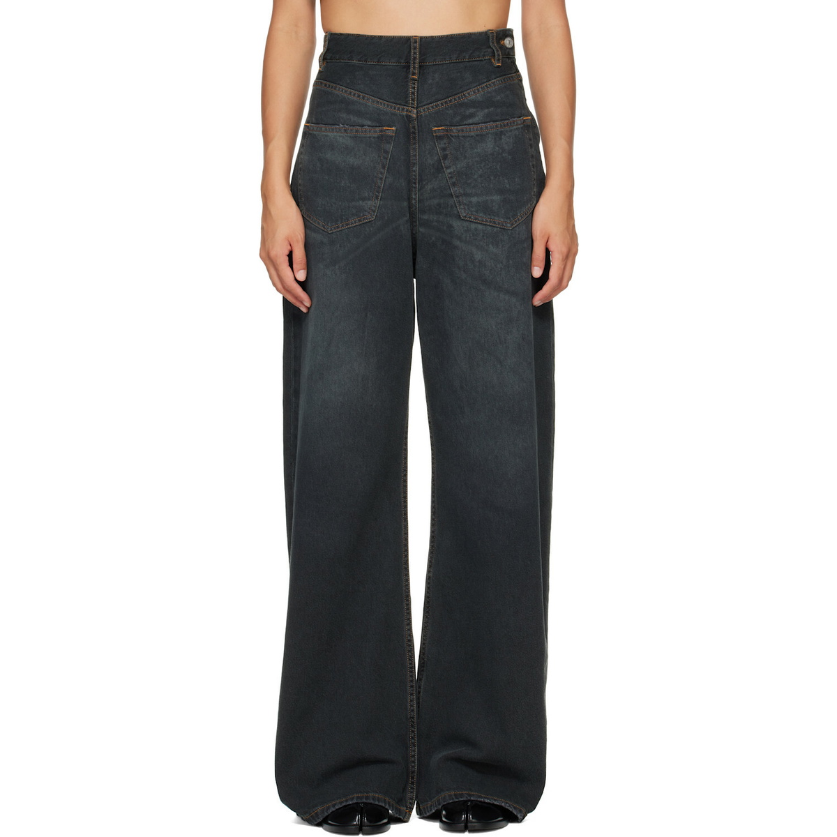 MM6 Maison Margiela Gray Backwards Jeans