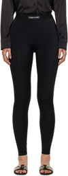 TOM FORD Black Jacquard Leggings
