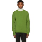 Namacheko Green Wool Ribbed Crewneck Sweater