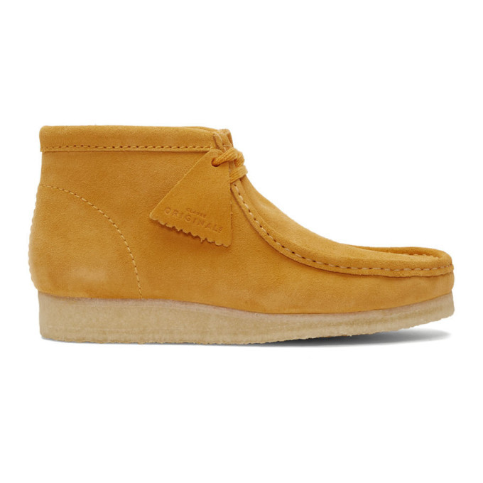 Photo: Clarks Originals Yellow Suede Wallabee Boots