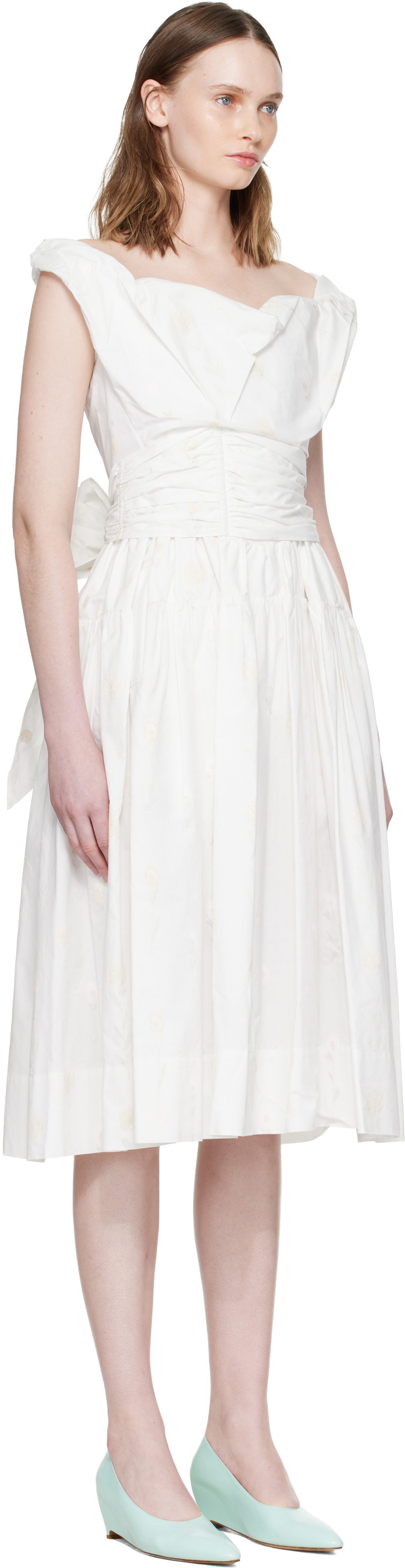 Vivienne Westwood Off-White Sunday Corset Midi Dress
