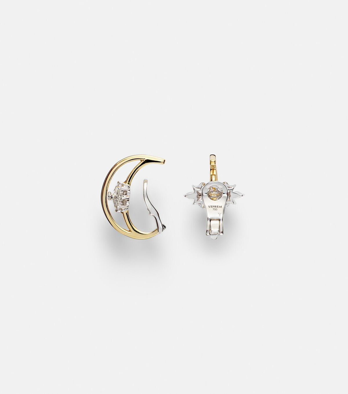 Yeprem Golden Strada 18kt gold clip-on earring with diamonds