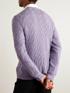 Ralph Lauren Purple label - Cable-Knit Cashmere Sweater - Purple