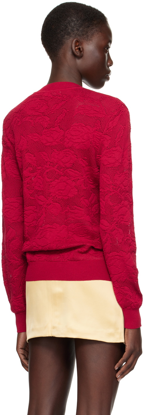 Ernest W. Baker Red Rose Cardigan