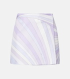 Pucci Iride silk satin wrap skirt