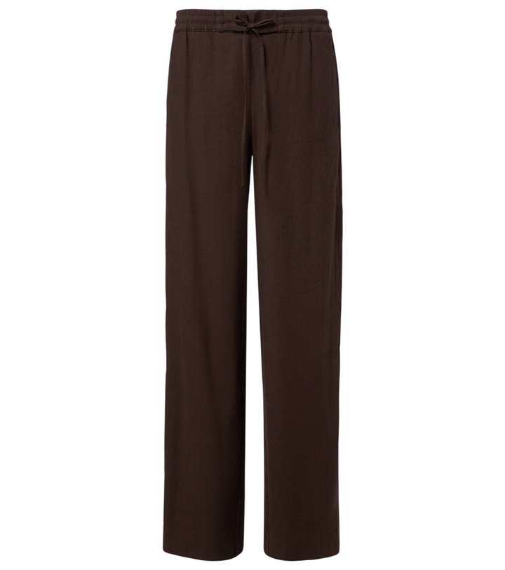 Photo: Vince Linen and rayon-blend wide-leg pants