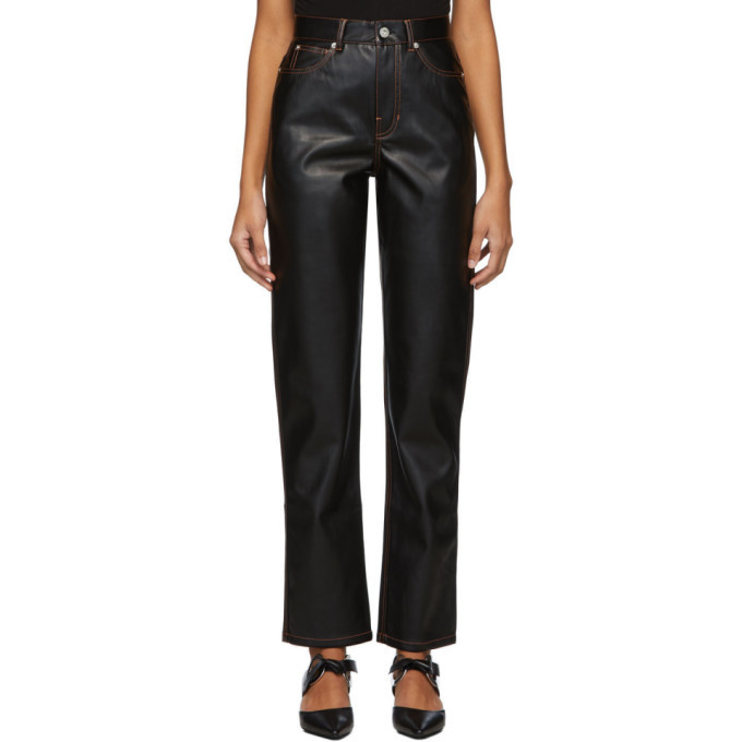 Proenza Schouler Black Faux Leather Trousers Proenza Schouler