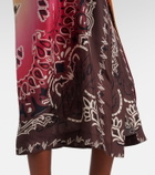 The Attico Printed silk beach cover-up