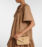Saint Laurent Loulou Mini raffia shoulder bag