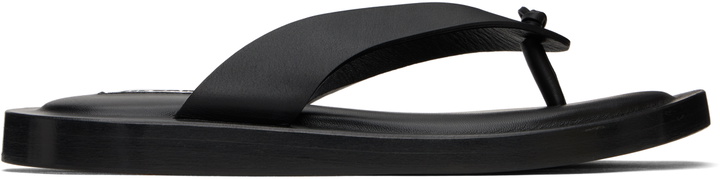Photo: Jil Sander Black Thong Sandals