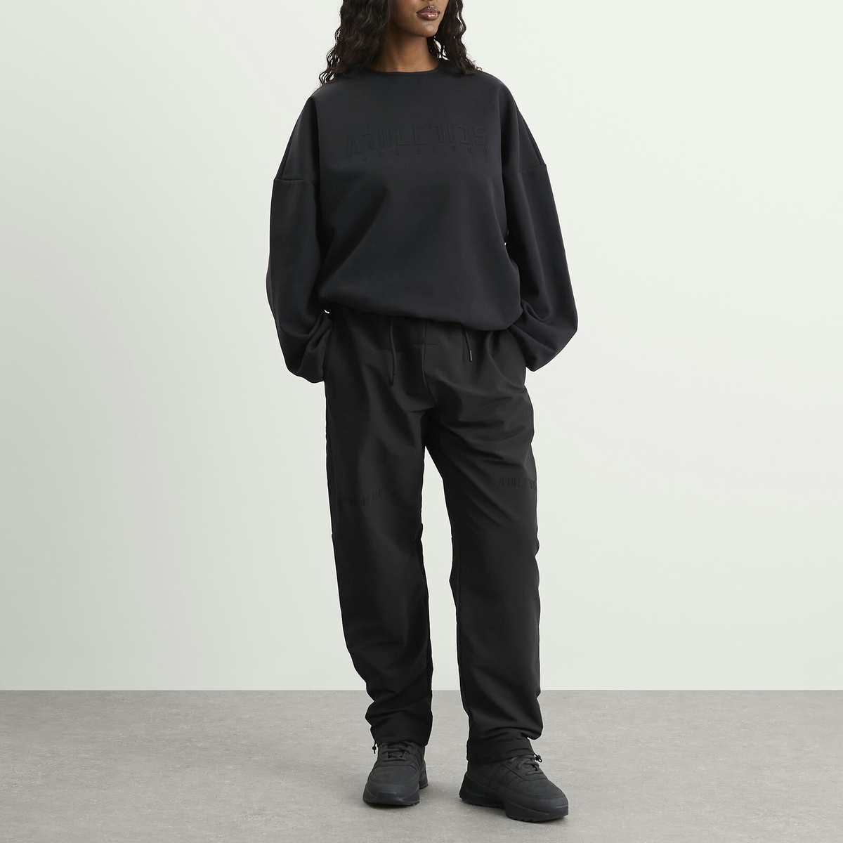 Adidas x FOG adidas x Fear Of God Athletics Brushback Woven Storm Pant in Black