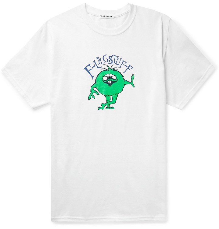 Photo: Flagstuff - Camacho Monster Printed Cotton-Jersey T-Shirt - White