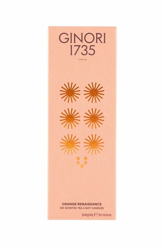 Photo: GINORI 1735 orange renaissance scented tea light candles refill 