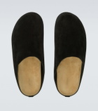 The Row New Lucca suede slip-on shoes