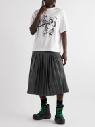 Off-White - Buckled Pleated Cashmere Kilt - Gray