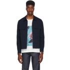 PS by Paul Smith Navy Canvas Short Jacket