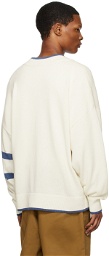 Nike White Embroidered Sweater