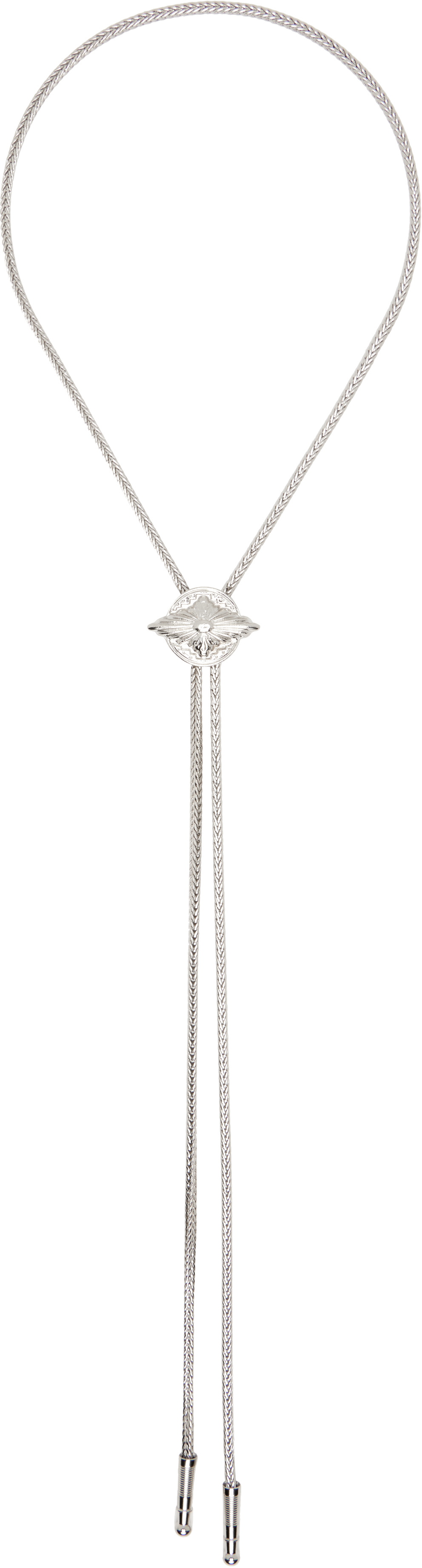 Toga Pulla Women's Metal Chain Loop Tie Necklace in Silver Toga Pulla