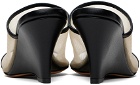KHAITE Beige & Black'The Marion' Wedge Sandals