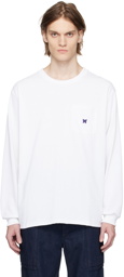 NEEDLES White Crewneck Long Sleeve T-Shirt