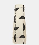 Khaite Sicily printed twill midi dress