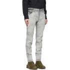 Balmain Grey Slim Six-Pocket Jeans