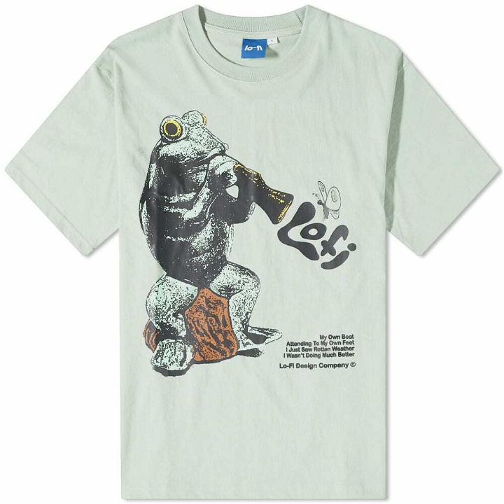Photo: Lo-Fi Men's Frog T-Shirt in Ice
