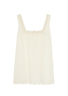 Solaqua Delilah Embroidered Cotton Mini Dress Ivory