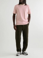 Folk - Striped Slub Cotton-Jersey T-Shirt - Pink