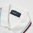 Fred Perry Authentic Men's Reissues Original Twin Tipped Polo Shirt in White/Ice/Maroon