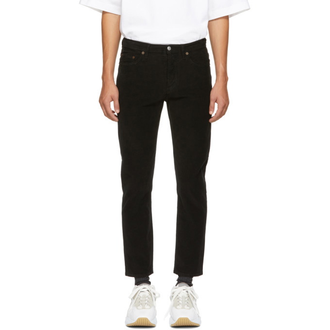 Acne Studios Black Bla Konst Corduroy River Trousers Acne Studios