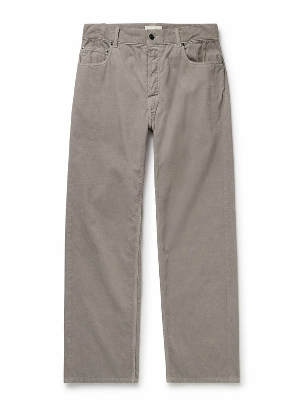Photo: The Row - Rossen Straight-Leg Cotton-Corduroy Trousers - Brown
