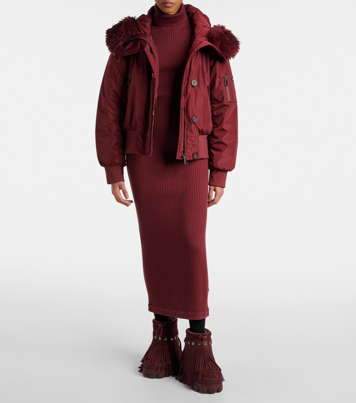 Goldbergh Vergara fringed suede snow boots