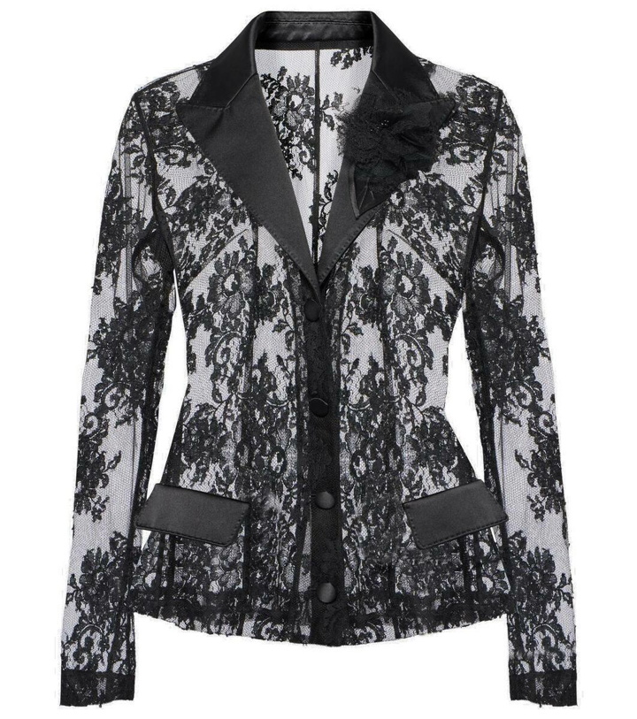 Photo: Dolce&Gabbana Satin-trimmed lace jacket